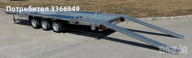 Равна триосна платформа 6.00м Х 2.15м / 3500кг ПОД НАЕМ, снимка 8 - Ремаркета - 51546909