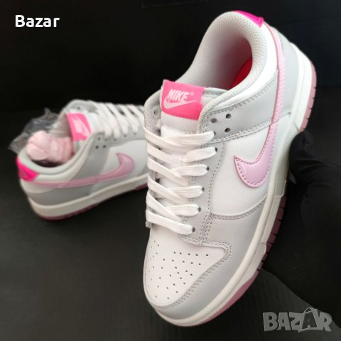 Nike Dunk Pink Нови Дамски Обувки Розови Сиви Маратонки Размер 37 37.5 Номер 23.5см Стелка Женски, снимка 3 - Маратонки - 41421444