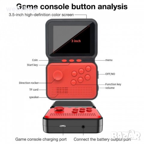 Игрова конзола М3, 900 вградени игри, снимка 4 - Електрически играчки - 34327010