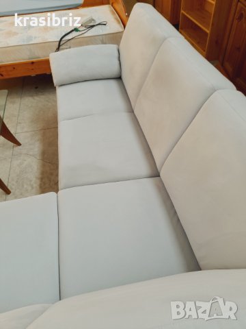 Ъглов Диван-"Алкантара"-внос от Германия!КАТО НОВ!, снимка 3 - Дивани и мека мебел - 42248220