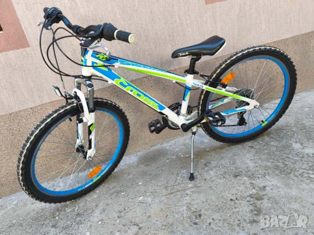 Алуминиев детски велосипед 24 цола Cross, снимка 4 - Велосипеди - 51526511