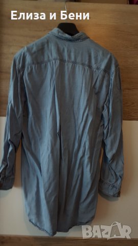 Дънкова риза широка, снимка 1