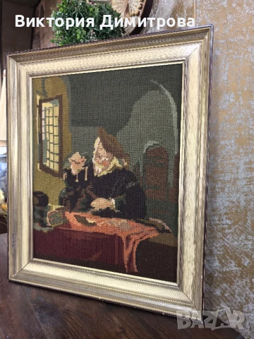 Гоблен "Златната теглилка" , снимка 2 - Гоблени - 50473044