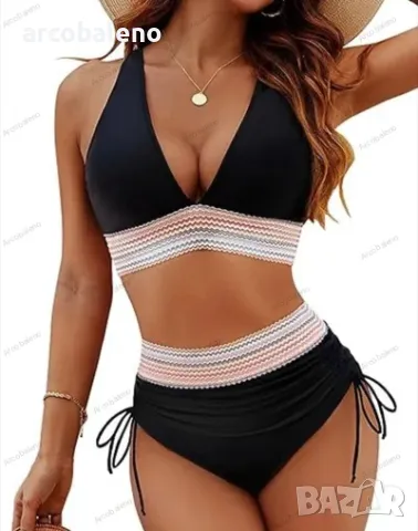 Дамски бански костюм от две части, 9цвята , снимка 2 - Бански костюми - 49944313