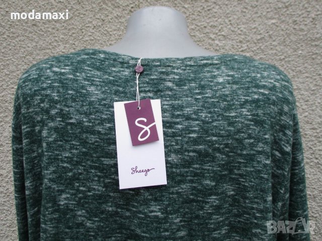 4XL Нова туника Sheego с подгъв дантела, снимка 6 - Блузи с дълъг ръкав и пуловери - 42294273