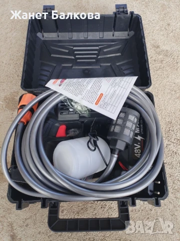 Акумулаторна Водоструйка 22 Бара, 1бр Батерия 48V 8Ah, Зарядно и Аксесоари в куфар , снимка 6 - Други инструменти - 50590329