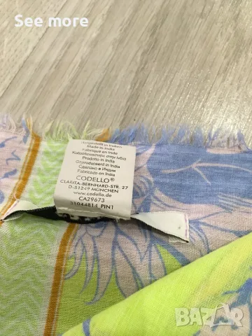 Codello Tutti Frutti тропически флорален шал памук, снимка 5 - Шалове - 55949943