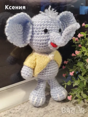 Плетена играчка Слон, Слонче, Плетени, ръчно изработени, прекрасен подарък