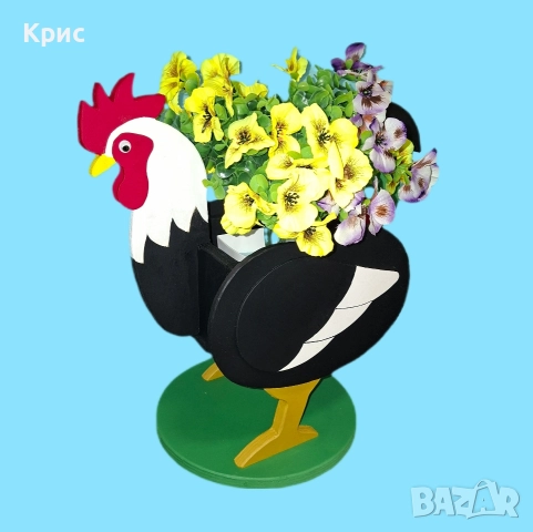 Декоративна дървена Кашпа. Ръчна Изработка., снимка 2 - Декорация за дома - 52752538