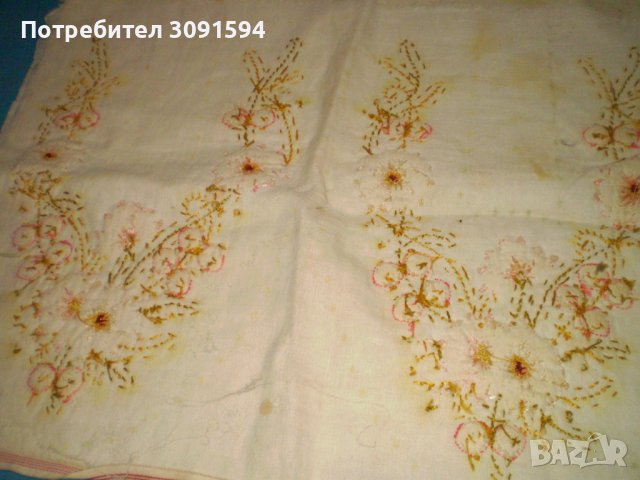 Ръчно бродиран матив за терлъци 19 ти век бродерия на кадифе, снимка 5 - Антикварни и старинни предмети - 42245430