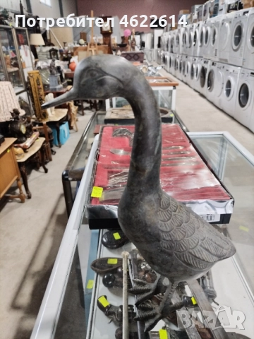ГОЛЯМА БРОНЗОВА ФИГУРА НА ПАТИЦИ , снимка 2 - Антикварни и старинни предмети - 52987950