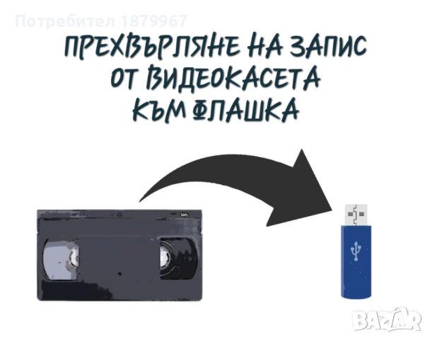 Прехвърляне на видео запис от VHS касета към флашка, снимка 1