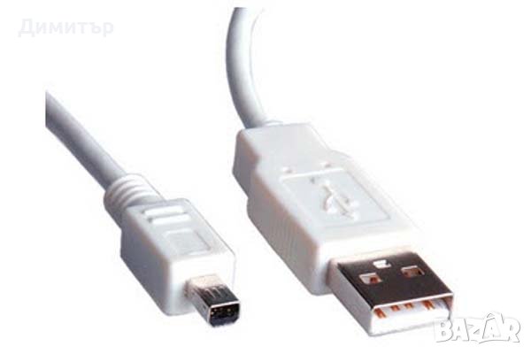 USB 2.0 Kabel A – Mits. mini, 1.8m, снимка 1 - Кабели и адаптери - 42640083
