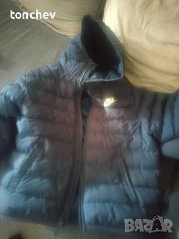 Детско зимно синьо яке найк