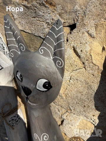 Котка от дърво . Намалени с дефект !, снимка 7 - Статуетки - 49138439