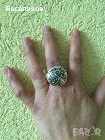 Сребърен пръстен, снимка 5 - Пръстени - 49162773