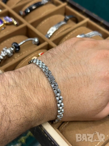 висококачествени мъжки гривни от неръждаема стомана rolex versace cartier , снимка 3 - Гривни - 51768540