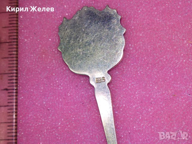 HELGOLAND СТАРА НЕМСКА КОЛЕКЦИОНЕРСКА ЕМАЙЛИРАНА СРЕБЪРНА ЛЪЖИЧКА За КАФЕ СРЕБРО 835 ПРОБА 42988, снимка 13 - Колекции - 44376196