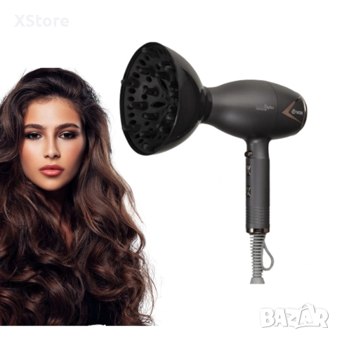 Сешоар VOX, HT 8776, йонизация, концентратор и дифузер, снимка 4 - Сешоари - 52595118