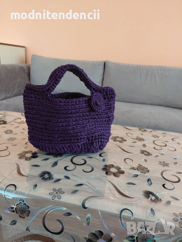 Ръчно плетена чанта – уникален модел , снимка 2 - Чанти - 53601257