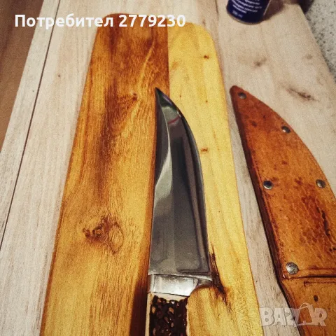 Ловен нож много масивен с дръжка от рог на Елен. Нов!, снимка 16 - Ножове - 49909680