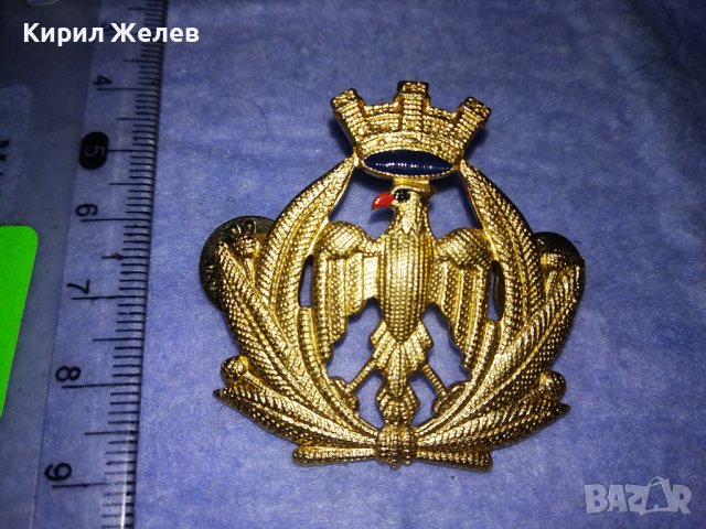 LA. MI. SUD. ROMA Рядка ИТАЛИАНСКА ПОЗЛАТЕНА ВОЕННА ЗНАЧКА от БЛАГОРОДНА СТОМАНА 36584