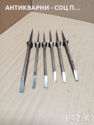 Комплект Соц Стари Дърводелски Длета. , снимка 5 - Антикварни и старинни предмети - 52696783