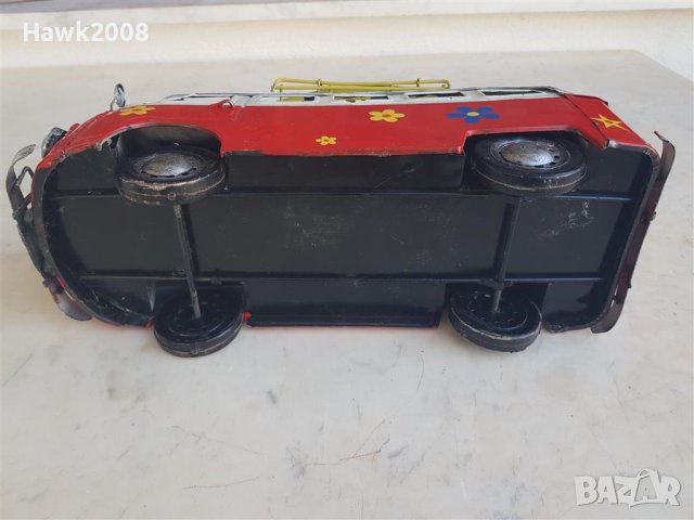 ОРИГИНАЛНА КУЛТОВА ЛАМАРИНЕНА играчка VW Калифорния хипарски 1970те год. бус със СЪРФОВЕ, снимка 7 - Други ценни предмети - 42065290