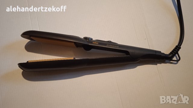  Професионална преса за коса Braun ES-63543705, температура 185 градуса, LED, Черна, снимка 4 - Преси за коса - 35974129