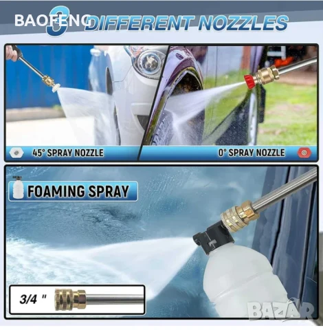 ТОП ЦЕНА АКУМУЛАТОРНА ВОДОСТРУЙКА за кола дом градина 30 bar, снимка 7 - Други инструменти - 50574891