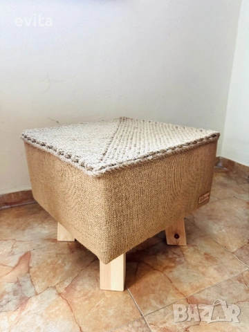 🌿 Бутикови табуретки с характер - ръчно сътворено, снимка 7 - Дивани и мека мебел - 33835741