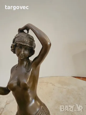 Прекрасна бронзова фигура на танцьорка , снимка 7 - Антикварни и старинни предмети - 56314207