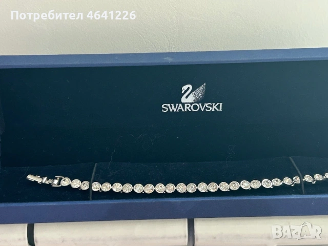 Комплект гривна и обеци Сваровски Swarovski