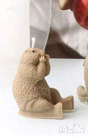 3D Мармот катерица силиконов молд форма фондан свещ гипс смола сапун, снимка 3 - Форми - 48887175