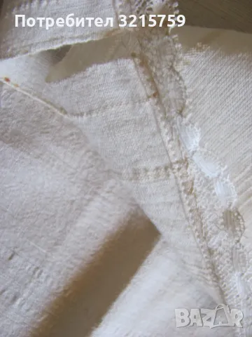 19в. кърпа, ръчно тъкан кенар, дантела,120х40см. /2 броя, снимка 4 - Антикварни и старинни предмети - 50420892