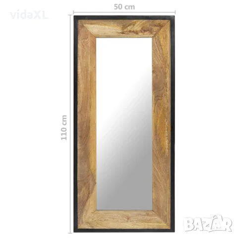 vidaXL Огледало, 110x50 см, мангово дърво масив, снимка 4 - Огледала - 56146698