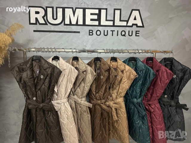 Дълги Дамски Елеци С Колани, снимка 4 - Елеци - 52183086