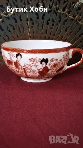 Чашка и чинийка от костен порцелан , снимка 8 - Антикварни и старинни предмети - 49747484