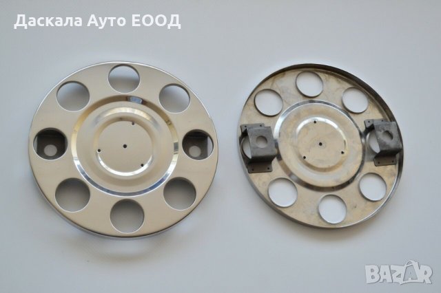 1 бр. тасове от неръждаема стомана 19.5" за Scania DAF Mercedes Volvo, снимка 2 - Аксесоари и консумативи - 35679089