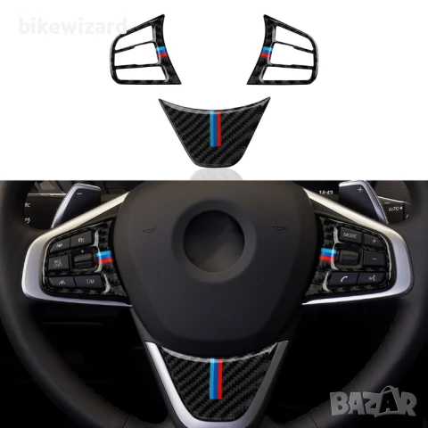 3 бр. стикери за волан  за BMW X1 F48 (2018-2023) / X2 F39 (2016-2021)  НОВИ