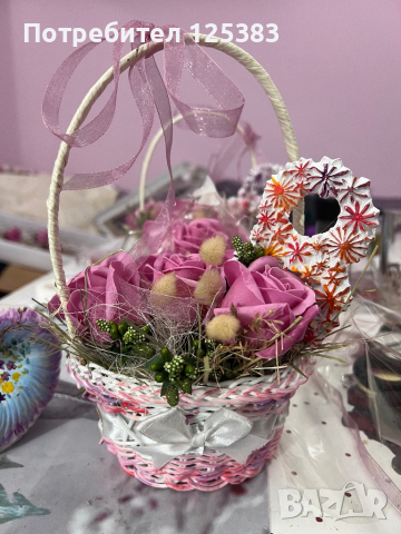 Кашпи със сапунени ароматни рози, снимка 2 - Подаръци за жени - 44308109