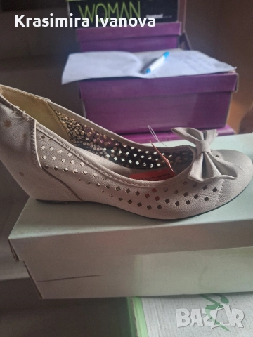 нови обувки на платформа беж , снимка 5 - Дамски ежедневни обувки - 52806462