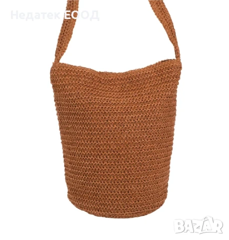 Дамска лятна плетена чанта, 30x17x30см., снимка 2 - Чанти - 50765674