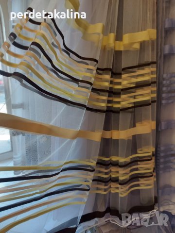 Тънки пердета хоризонтални райета, снимка 9 - Пердета и завеси - 33502284