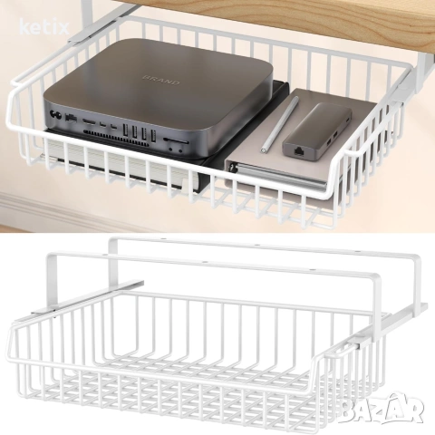 Метален органайзър,подвижен,бял