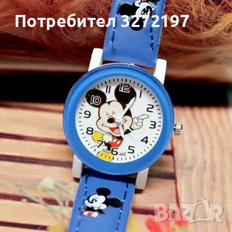 Дисни-Мики Маус детски кварцов ръчен анимационен часовник, снимка 4 - Детски - 48268480