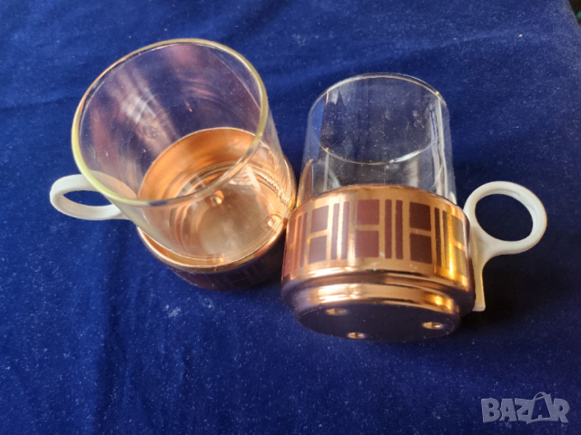 подстакани немски + чаши за чай/кафе - 2 к-та х 6 броя+захарница, чаши Йена-глас, нови, неползвани, снимка 12 - Сервизи - 32737404