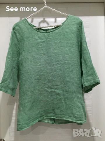 Made in Italy риза 100% лен S/M, снимка 3 - Ризи - 53572295