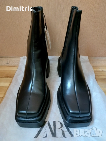 Дамски кожени боти, снимка 2 - Дамски боти - 52930181