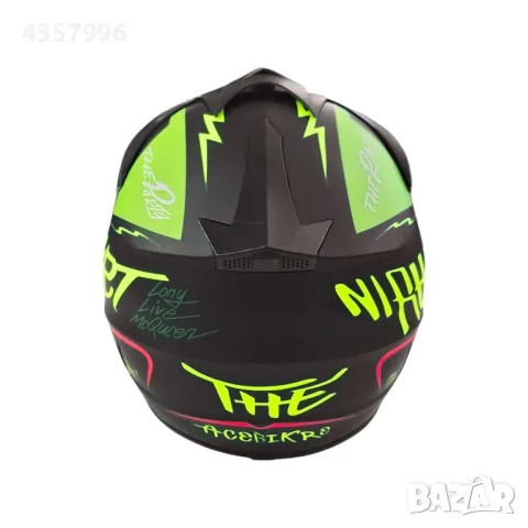  Крос Каска PA1014 - Черно/Неон, снимка 3 - Аксесоари и консумативи - 49424296